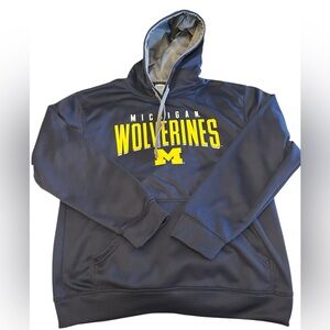 ProEdge Michigan Wolverines Hoodie Sweatshirt Mens Medium Blue Yellow‎ Go Blue